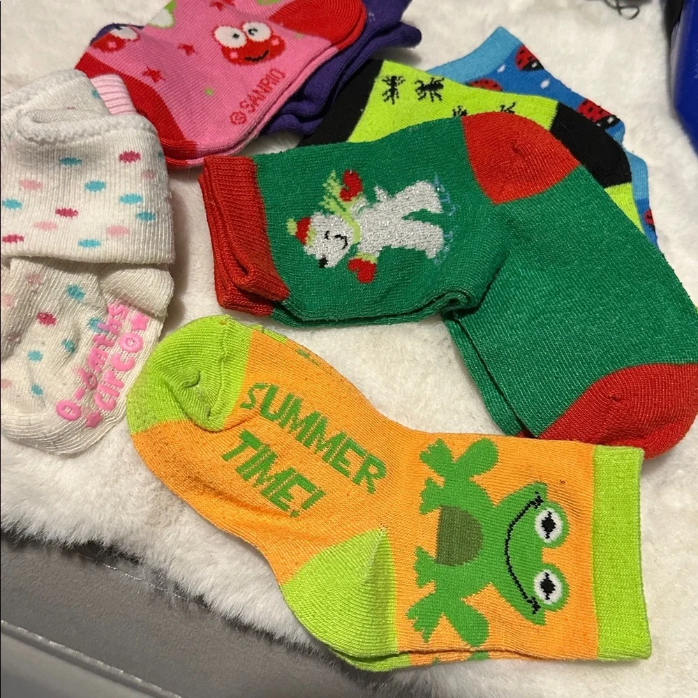 Bundle of 8 Fun & Playful Kids Socks Collection